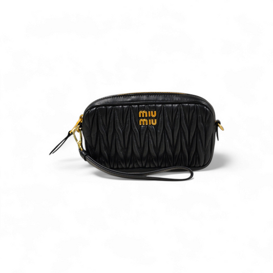 MIU MIU Pouch 5NE846 BLACK 62L Rank A