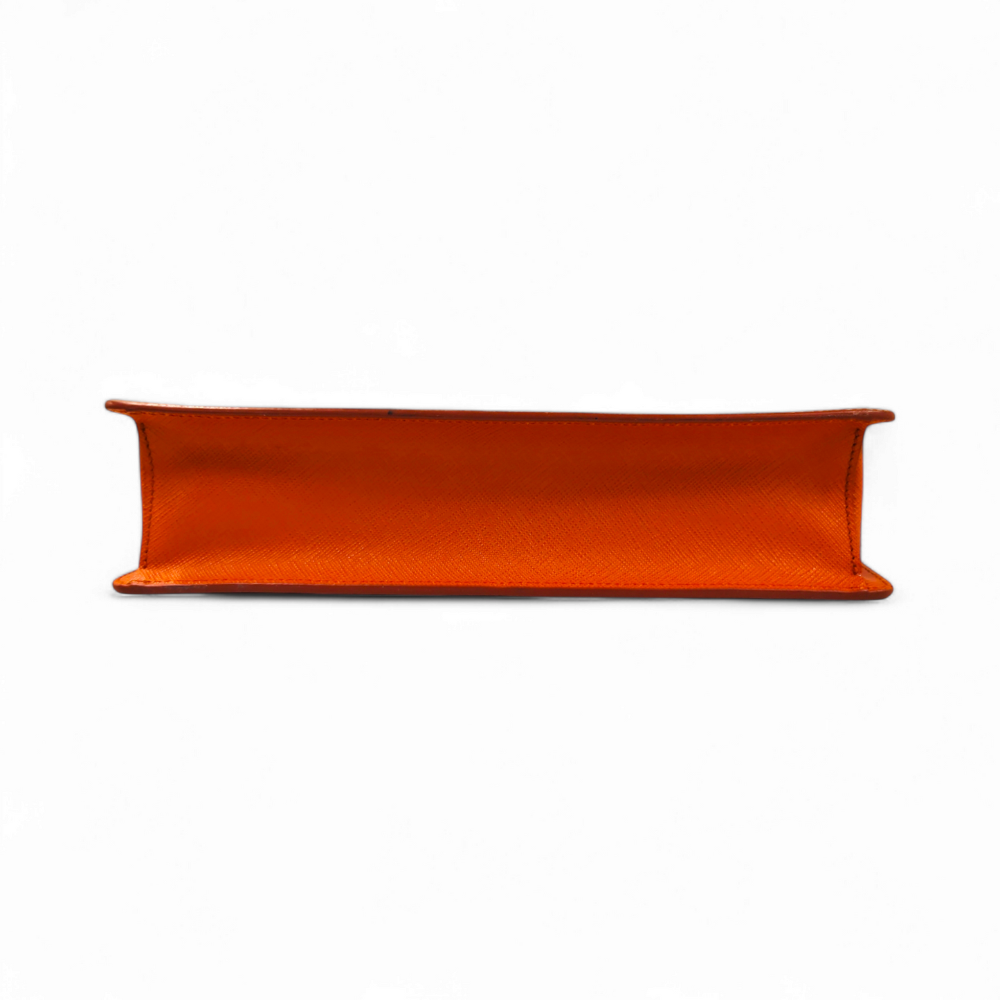 PRADA Clutch Bag Saffiano 2VF056 Orange Rank A