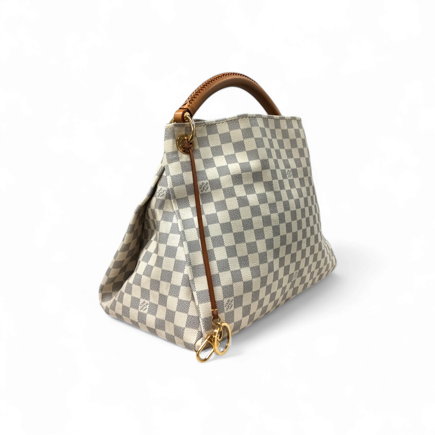 LOUIS VUITTON Handbag AZUR ARTSY MM White Rank B