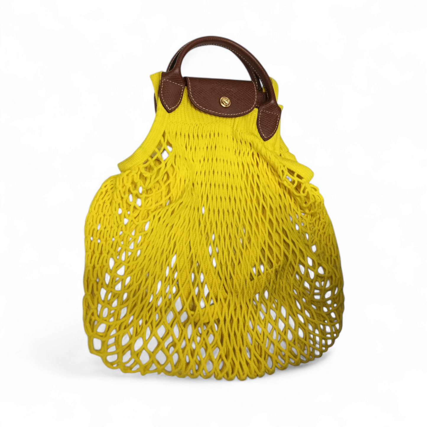 LONGCHAMP 2WAY Bag Yellow FILT 1860 Rank B