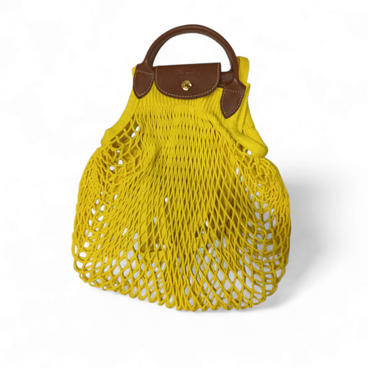 LONGCHAMP 2WAY Bag Yellow FILT 1860 Rank B