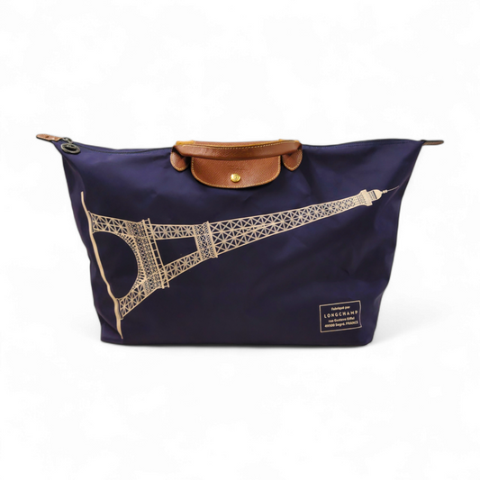 LONGCHAMP Handbag 1624346645 Indigo *Stain* Rank B