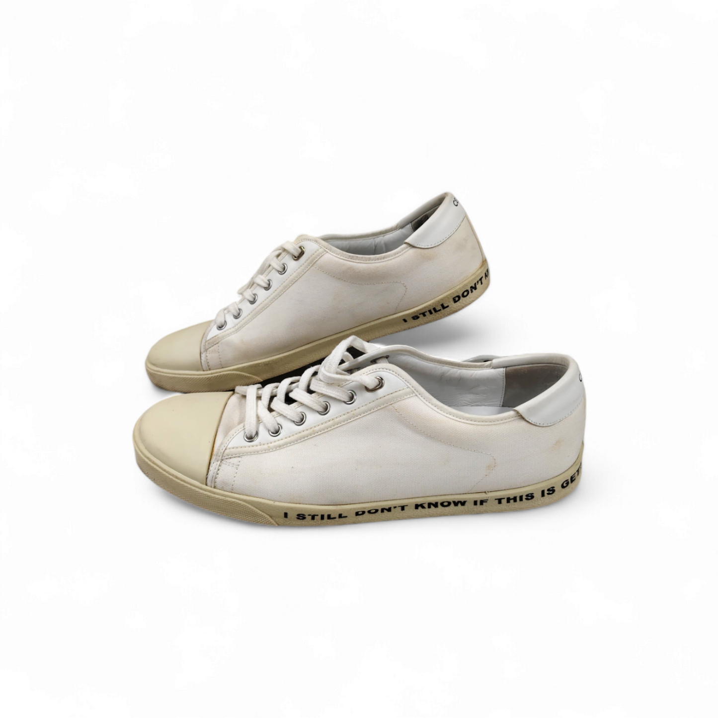 CELINE Sneaker Size 45 *Stain* LK0189 Mens White Rank C