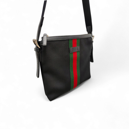 GUCCI Shoulder Bag 387111 585795 *Damage* Black/Red Rank B