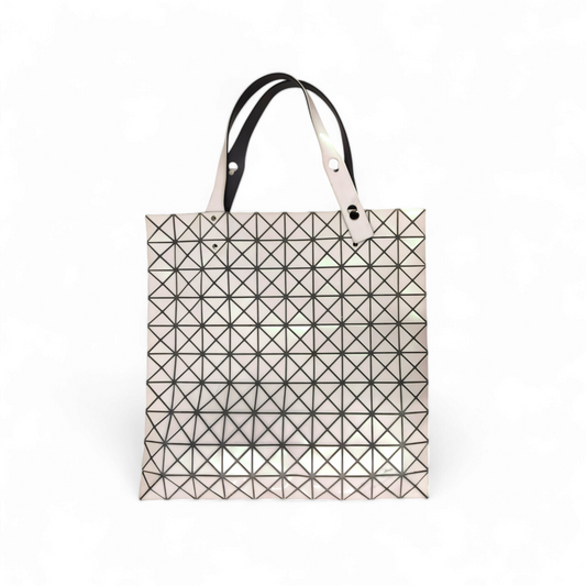 BAO BAO ISSEY MIYAKE Tote Bag BB91-AG543 White *Stain* Rank BC