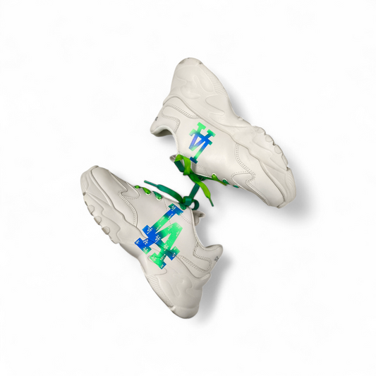 MLB Sneaker SIZE 36.5 3ASH0R3N Lady's White *Stain* Monogram LA Rank A