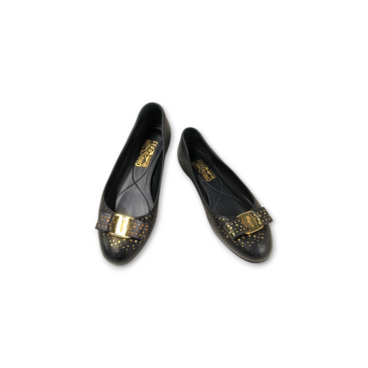 Salvatore Ferragamo Pumps Size 6 1/2 Lady's DP02012 Black Rank B