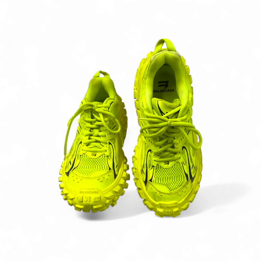 BALENCIAGA Sneaker SIZE 39 Lady's Yellowish Green 685613 *Stain* Rank B