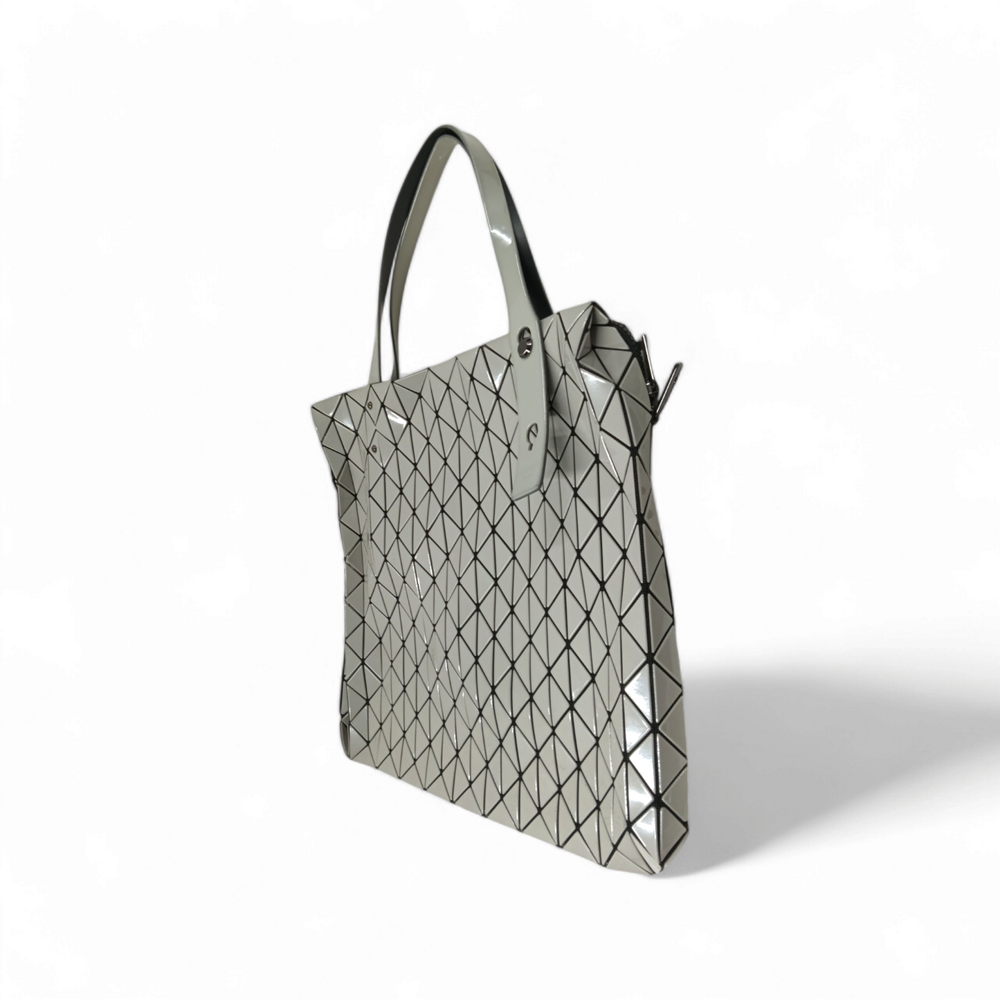 BAO BAO ISSEY MIYAKE Tote Bag BB98-AG462 Light Gray Rank B