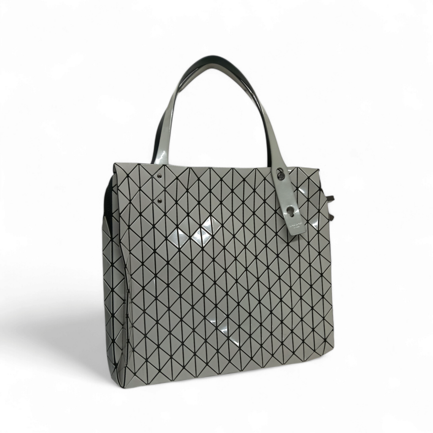 BAO BAO ISSEY MIYAKE Tote Bag BB98-AG462 Light Gray Rank B