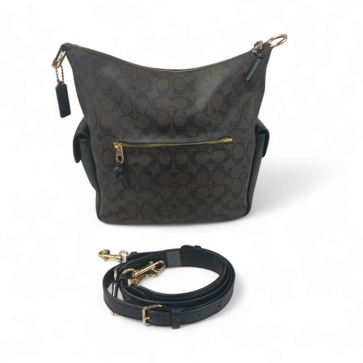 COACH 2WAY Bag C1523 Brown Rank B