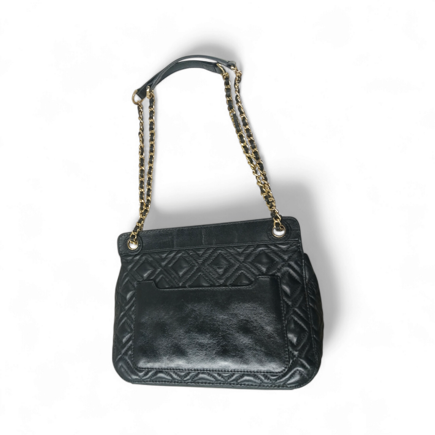 TORY BURCH Shoulder Bag *Damage MARION DIAMOND Black Rank B