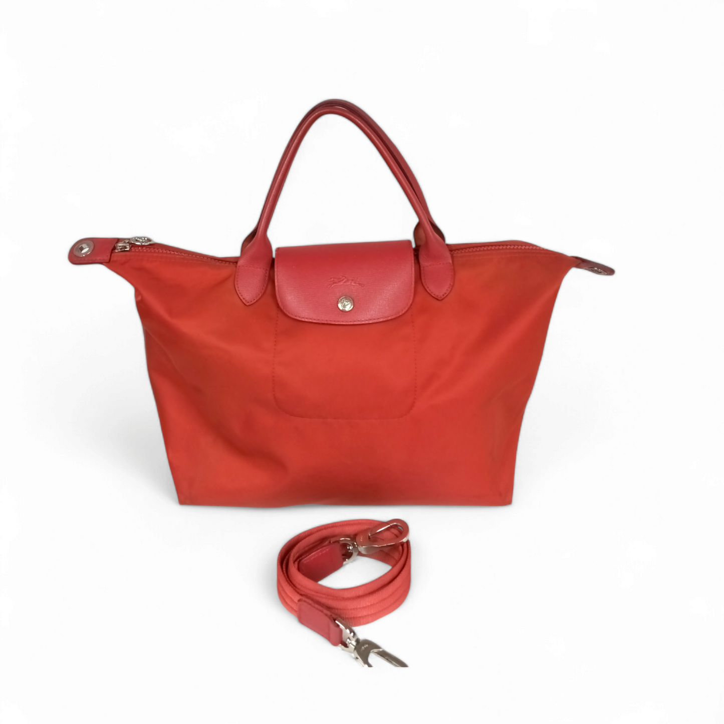 LONGCHAMP 2 WAY Bag 1515578642 *Stain* Red Rank B