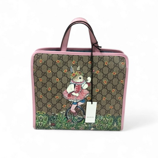 GUCCI Handbag Children's PVC 605614 Brown/Pink 52981 Rank B