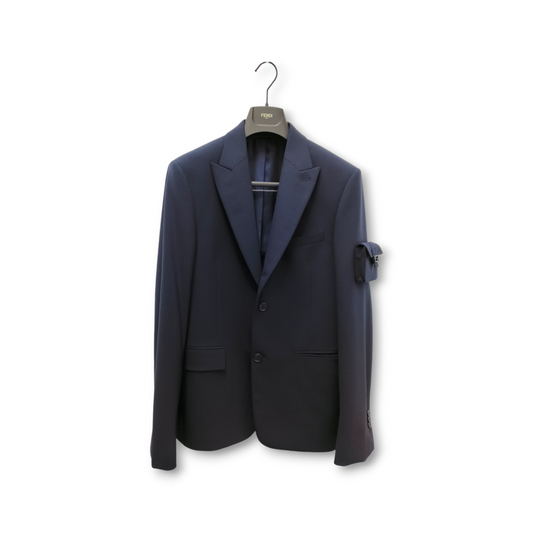 FENDI Suit Jacket SIZE48 Mens Navy FJ0721 AM86 Rank B