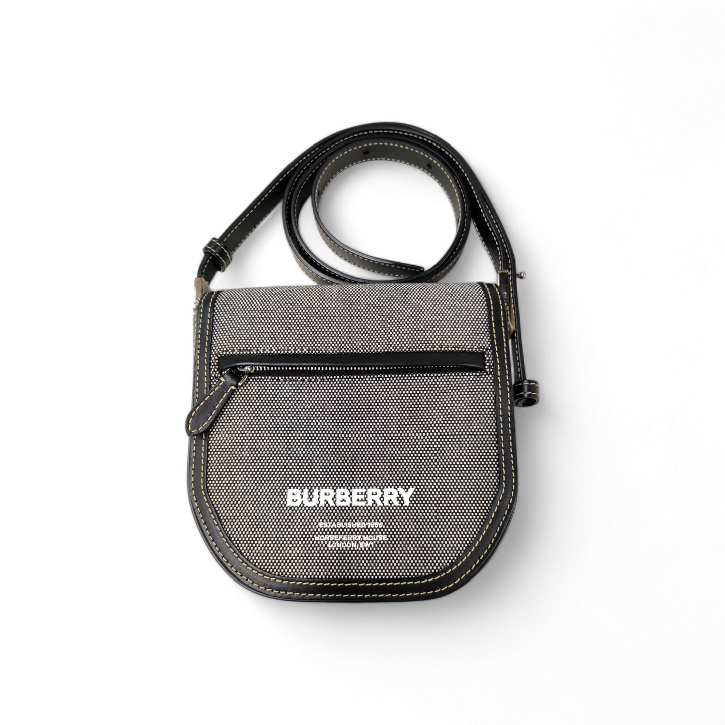 BURBERRY Shoulder Bag Gray Rank AB