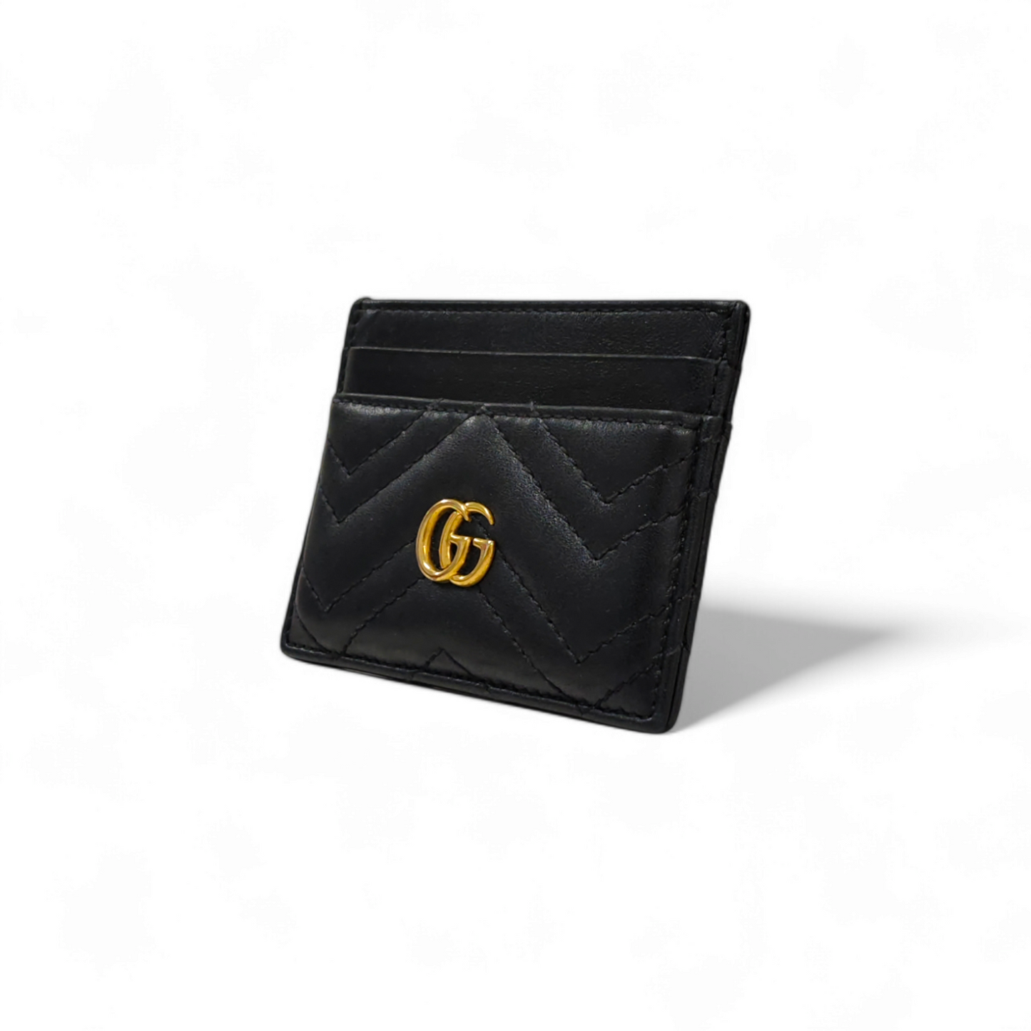 GUCCI Card Case 443127 493075 Black *Stain* Rank B