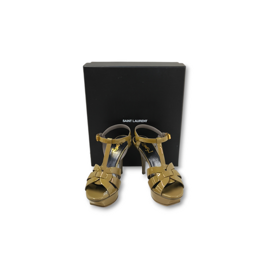 Saint Laurent Paris Shoes Size 36.5 Lady's Olive 315490 *Scratch* Rank B