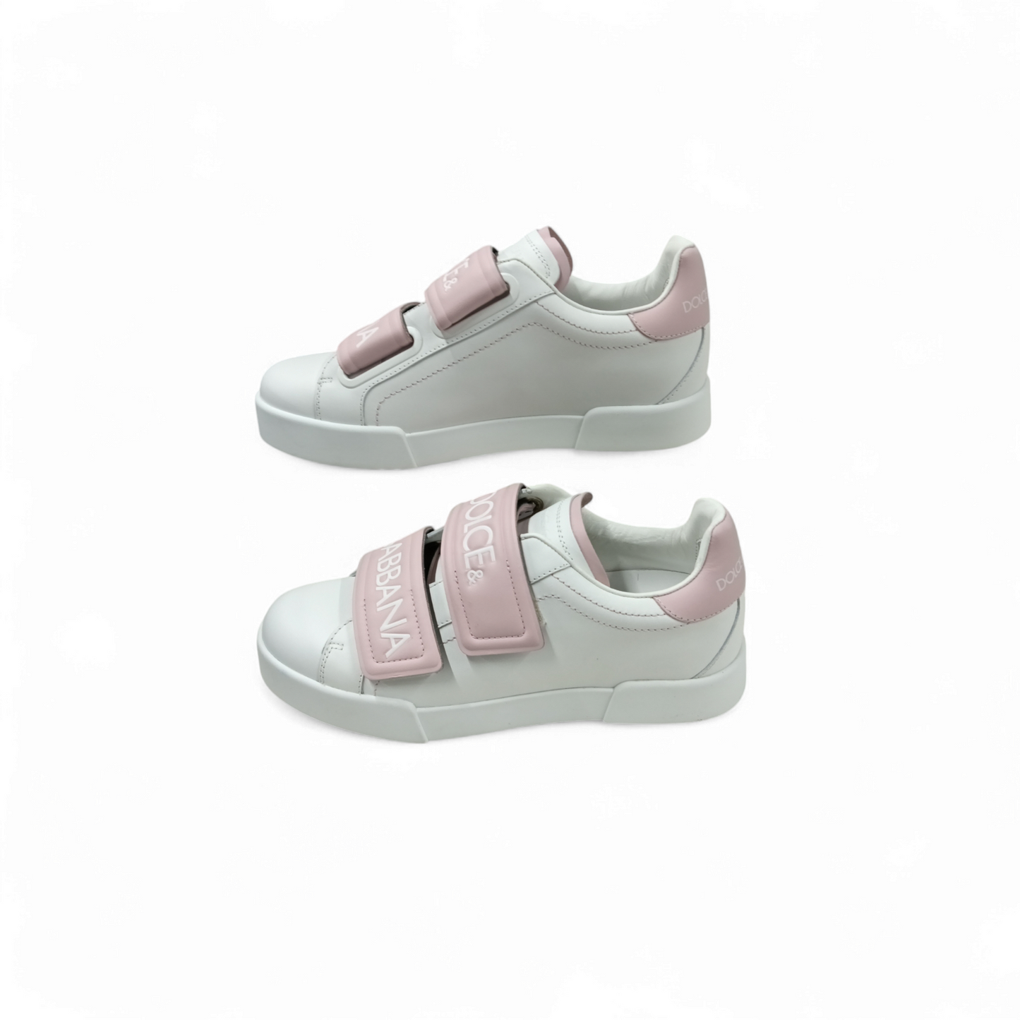 DOLCE & GABBANA Sneaker Size 37 1/2 Lady's White/Pink CK 1601 Rank A