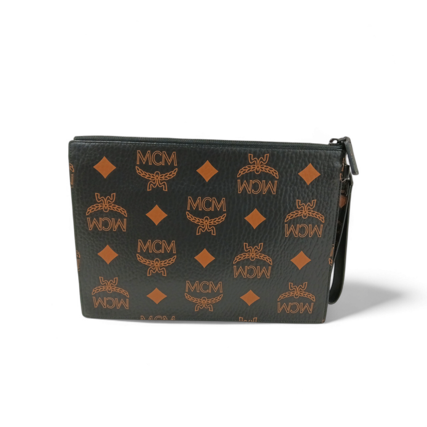 MCM Clutch Bag MXZDATA01BK001 Black Rank A