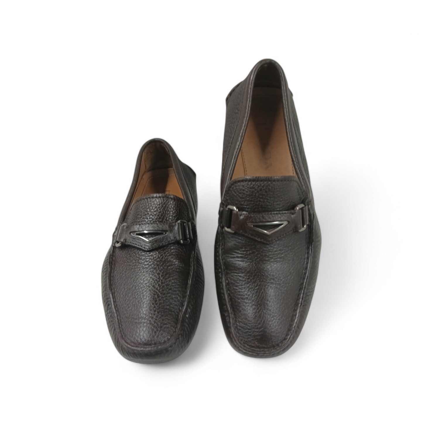 PRADA Driving Shoes Size 7 Mens Brown 2766 Rank B