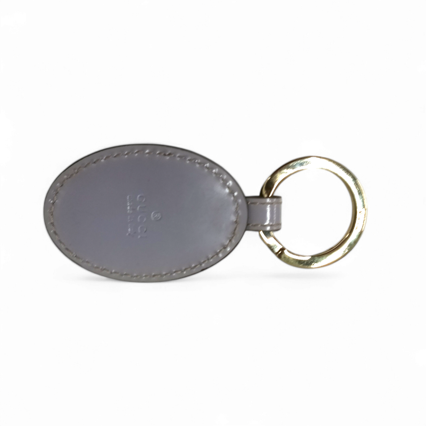 GUCCI KEY CHAIN 3595C Gold And Gray 7740 Rank B