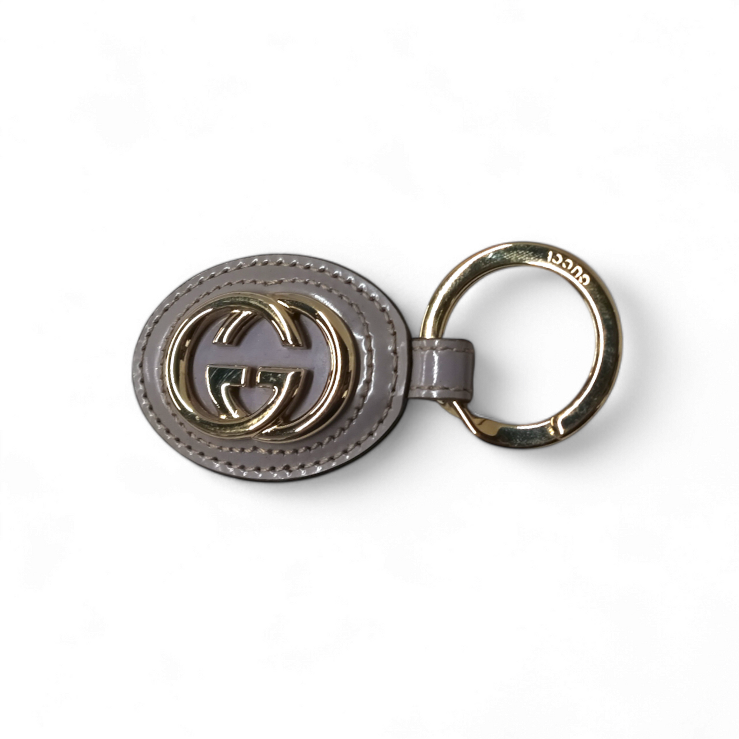 GUCCI KEY CHAIN 3595C Gold And Gray 7740 Rank B