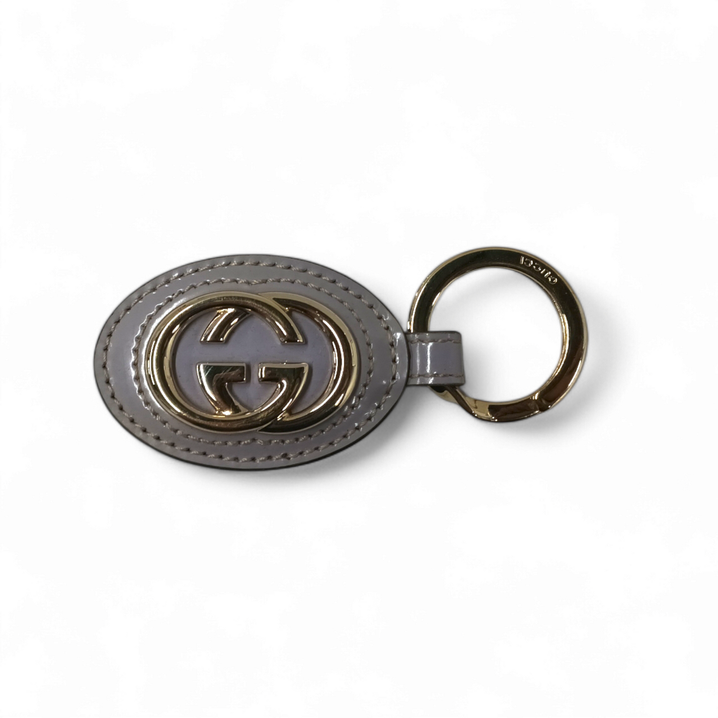 GUCCI KEY CHAIN 3595C Gold And Gray 7740 Rank B