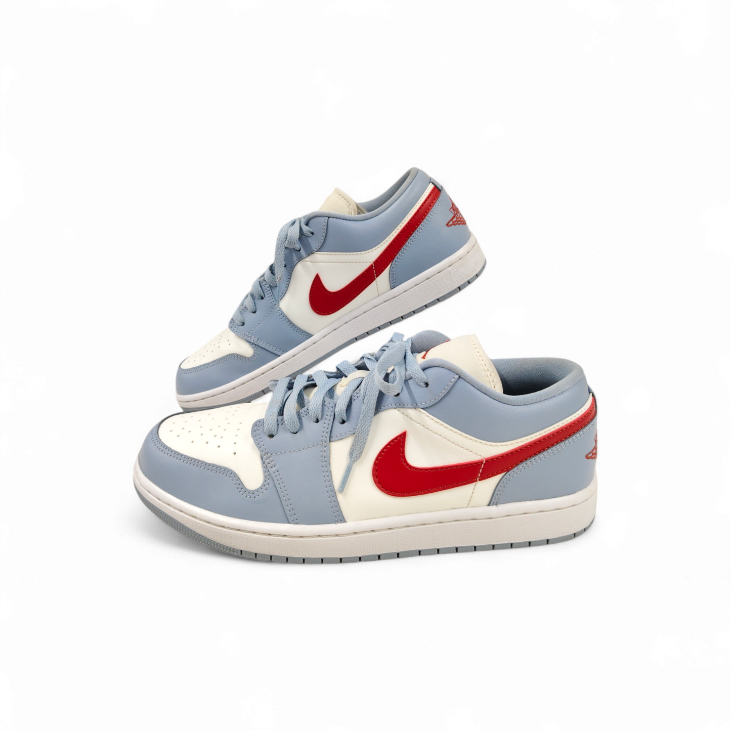 NIKE Sneaker Size 12 US DC0774-164 Mens Blue Whisper Dune Red AIR Jordan 1 Low Rank B