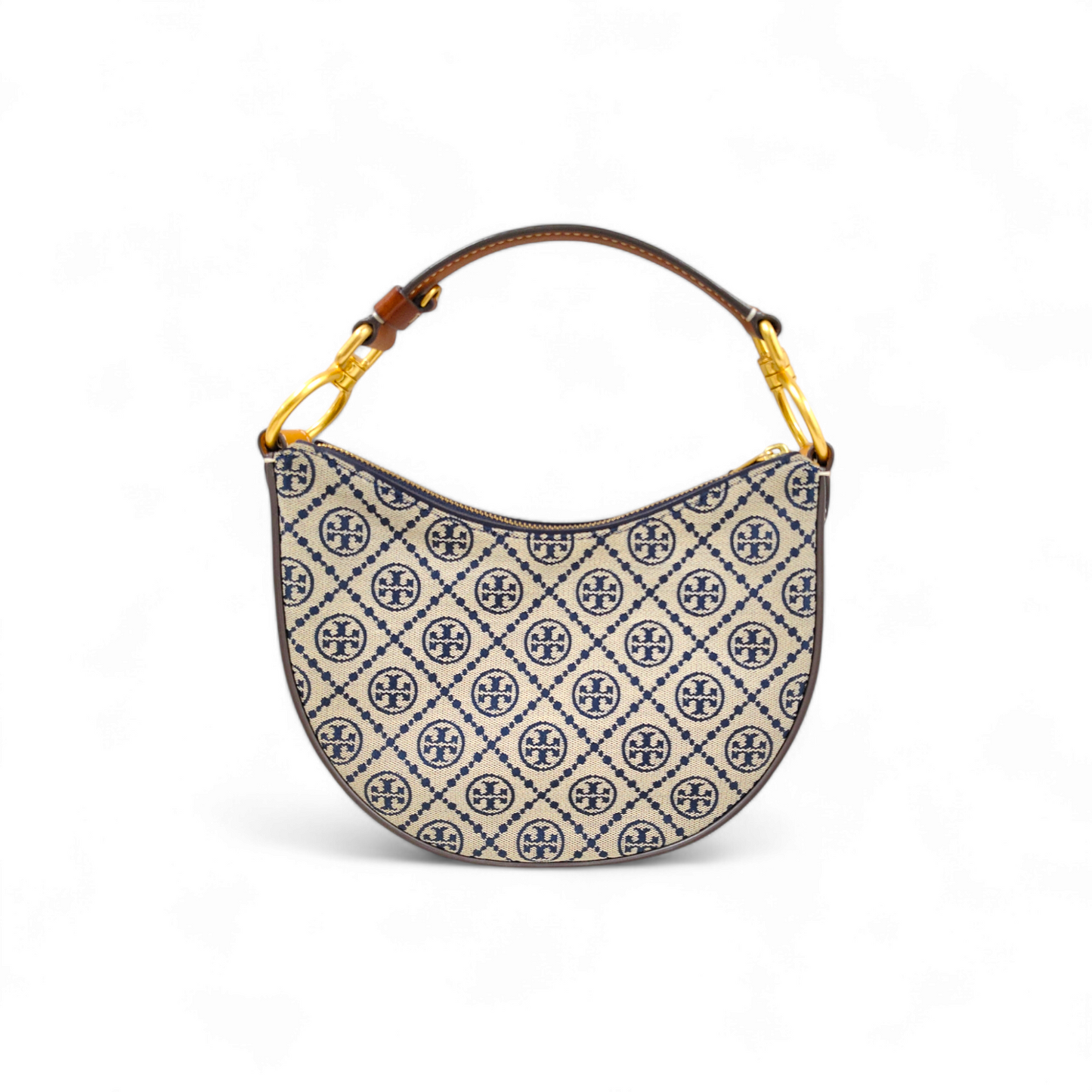 TORY BURCH 2WAY Bag JACQUARD 10009171 Navy Rank A