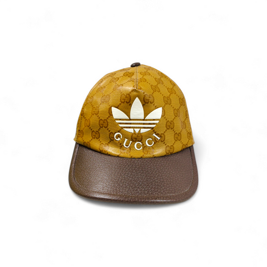 GUCCI Cap 696475 592998 X ADIDAS Brown Stain Rank B