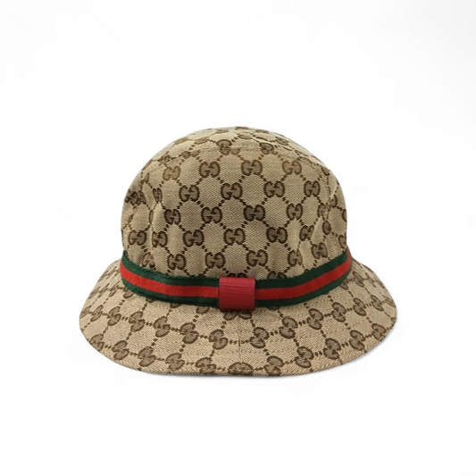 GUCCI Cap 411790 4HD09 Brown Kids 54 CM Rank B