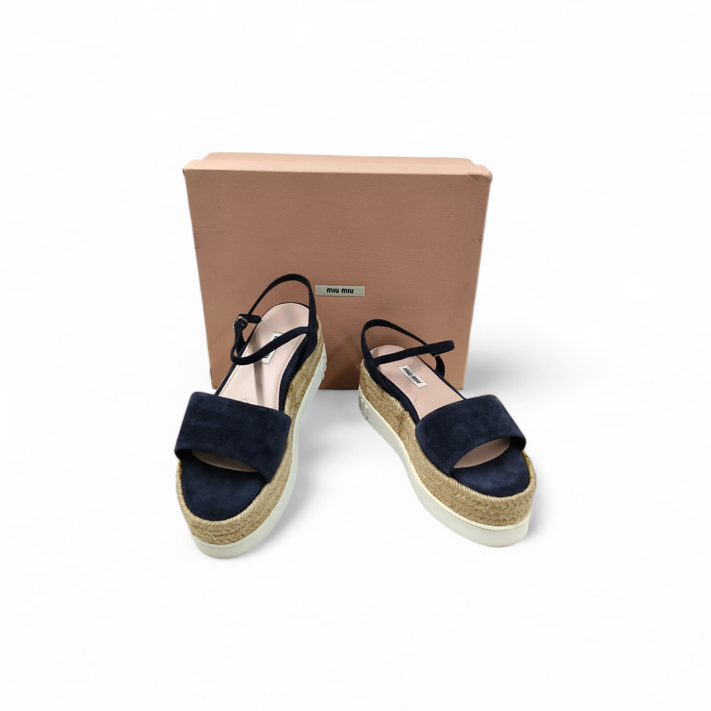 MIU MIU Sandal Size 39 5X2354 Navy Rank B