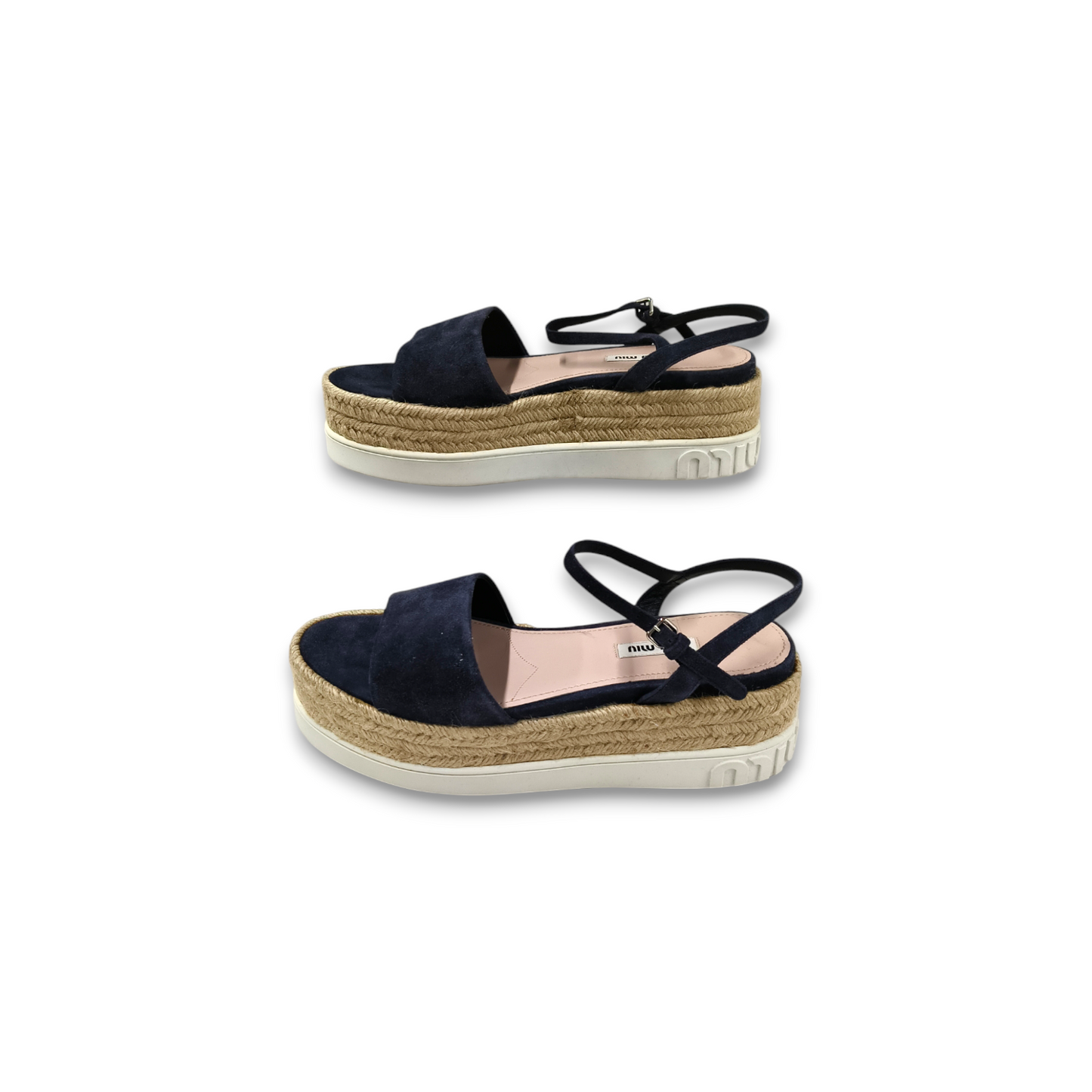 MIU MIU Sandal Size 39 5X2354 Navy Rank B