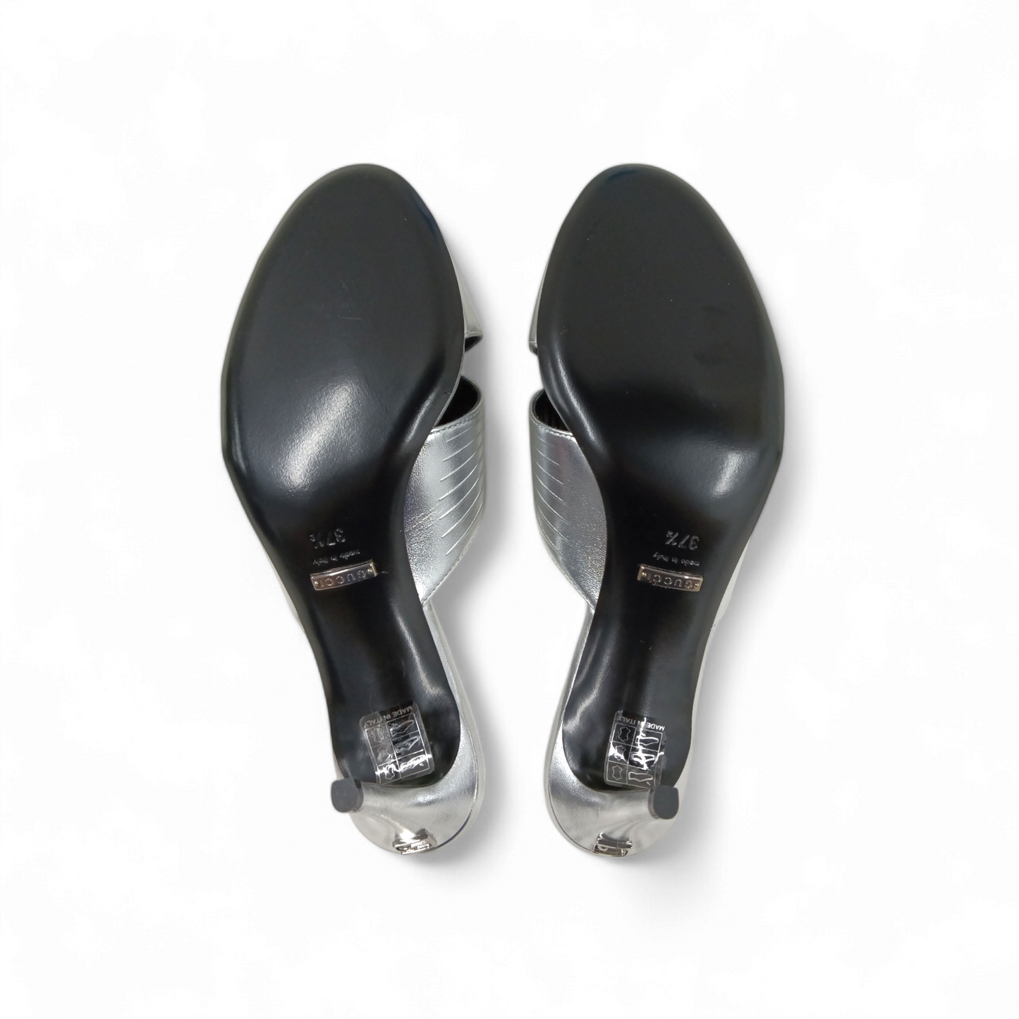 GUCCI Sandal Size 37 1/2 Lady's Silver 645387 Rank A