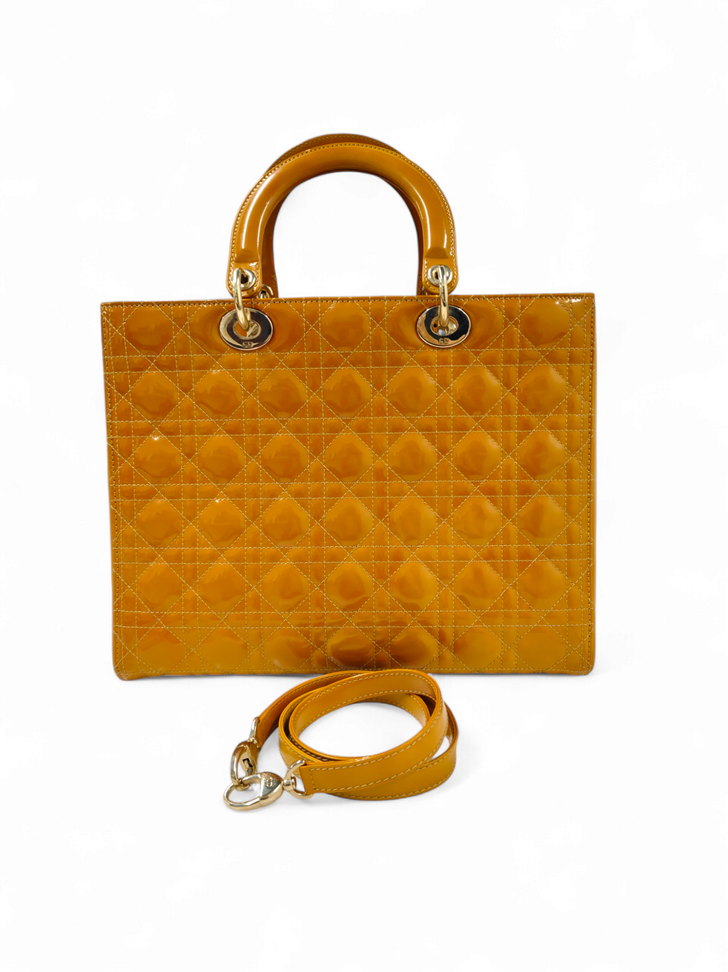 Christian Dior 2WAY Bag 16-BO-0152 Orange Rank B