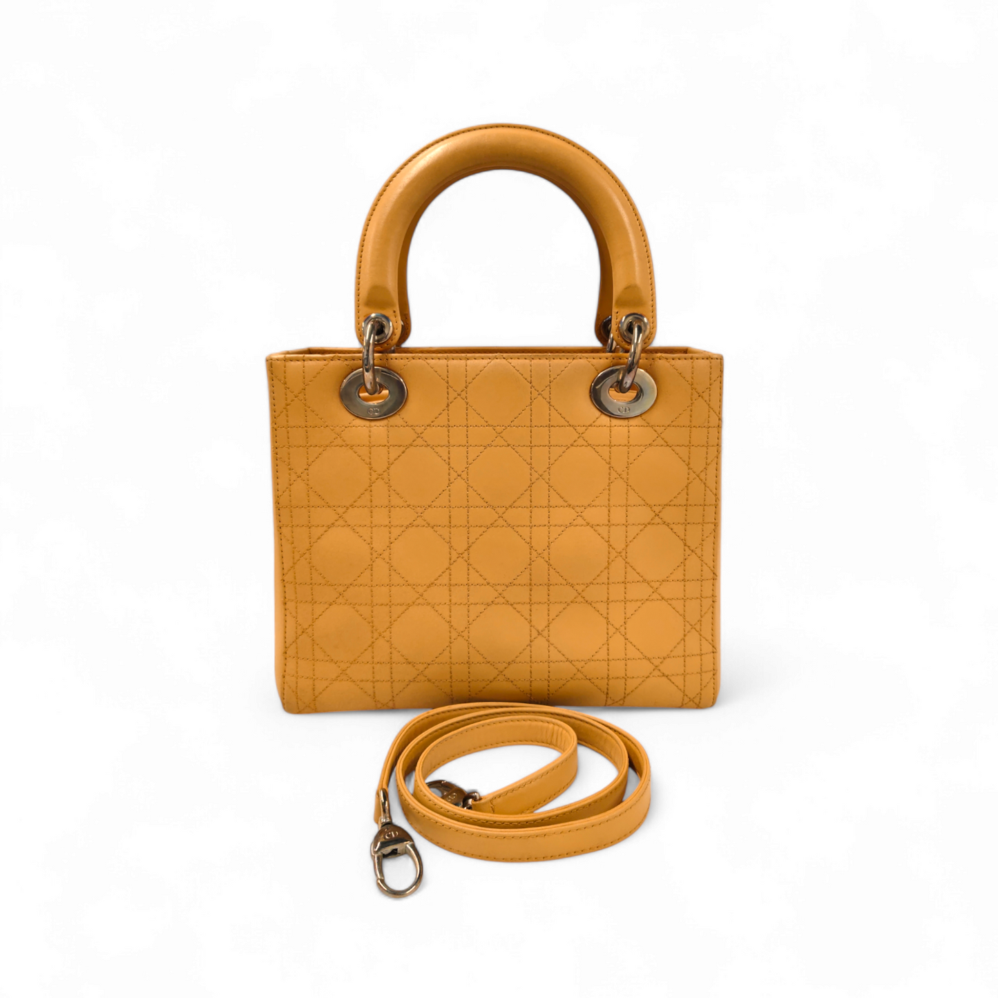 Christian Dior 2WAY Bag Carnage 09-MA-0034 Orange Handy * Damage* Rank B