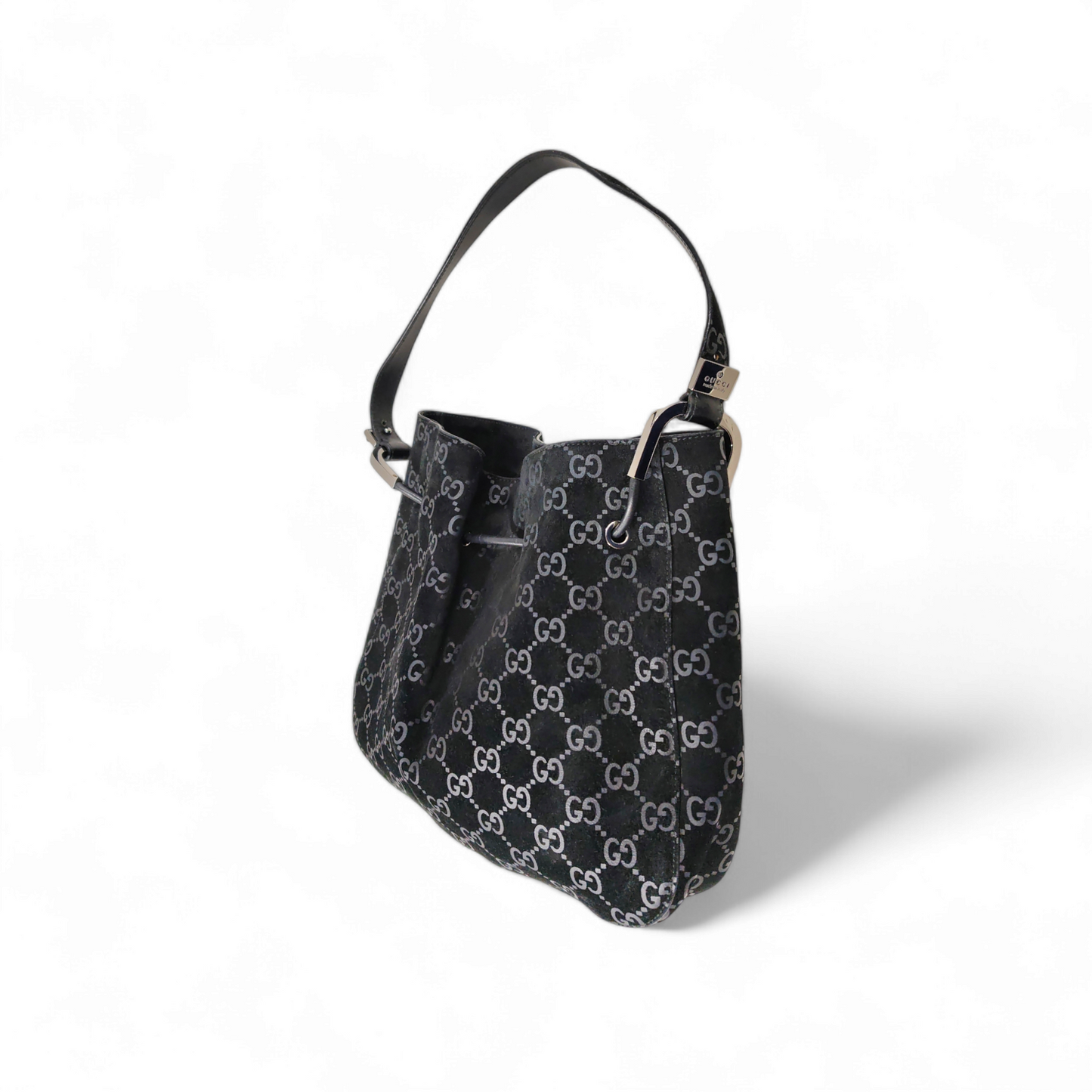 GUCCI Handbag 001 3748 Black *Damage* Rank B