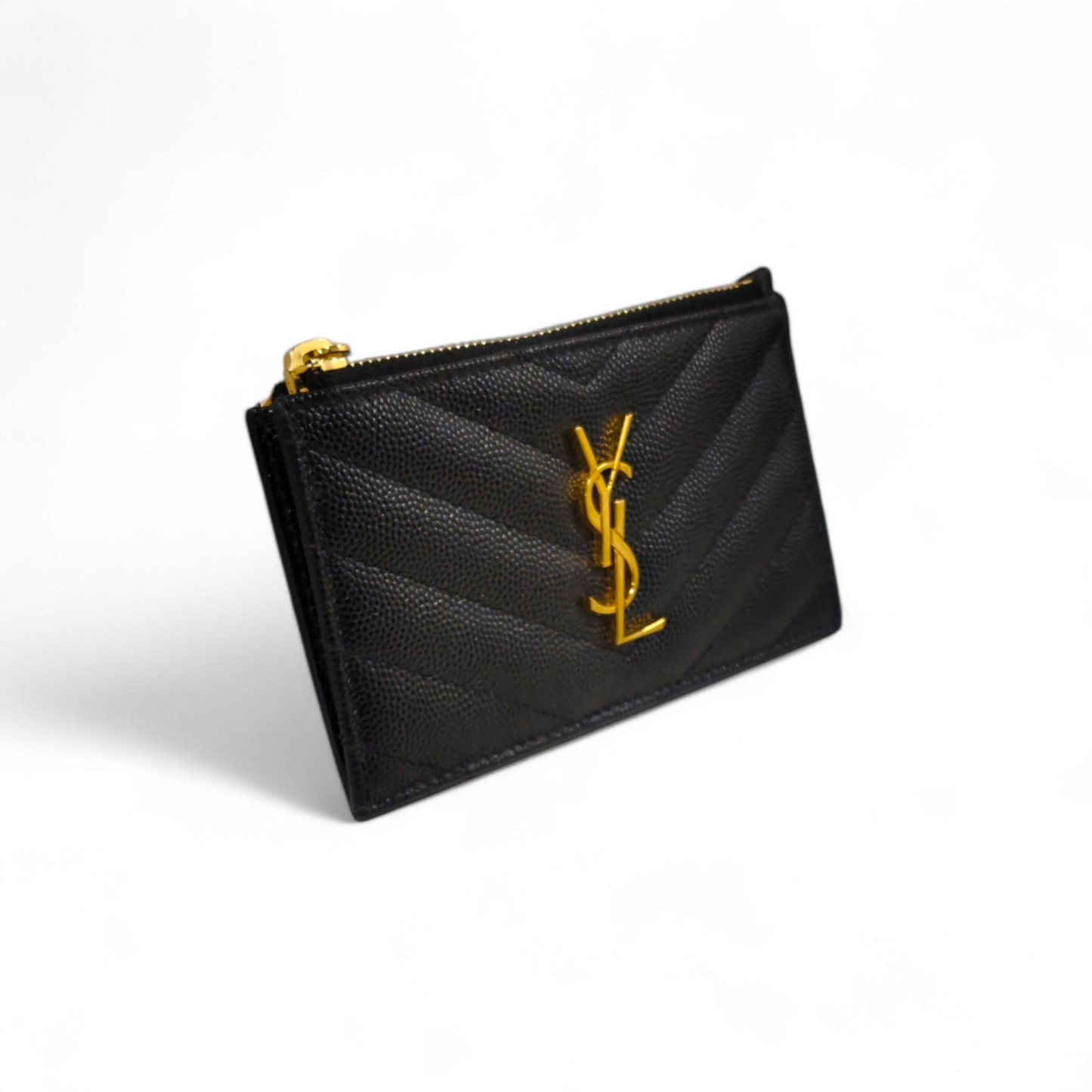 Saint Laurent Paris Card Case 607915 Black *Damage* Rank B