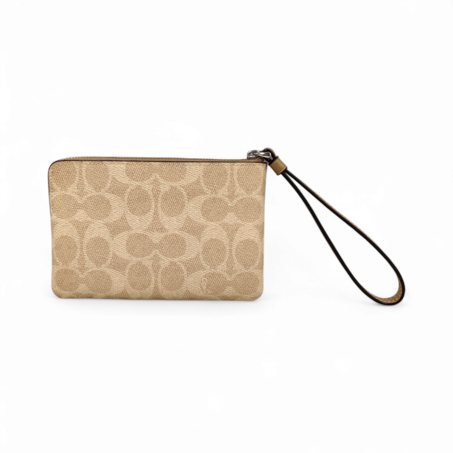 COACH Pouch CW854 Beige Rank A