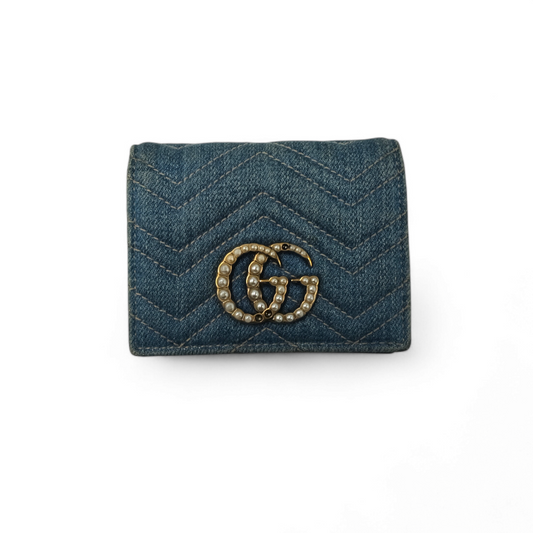 GUCCI Wallet 466492 0416 *Damage* Blue Rank BC