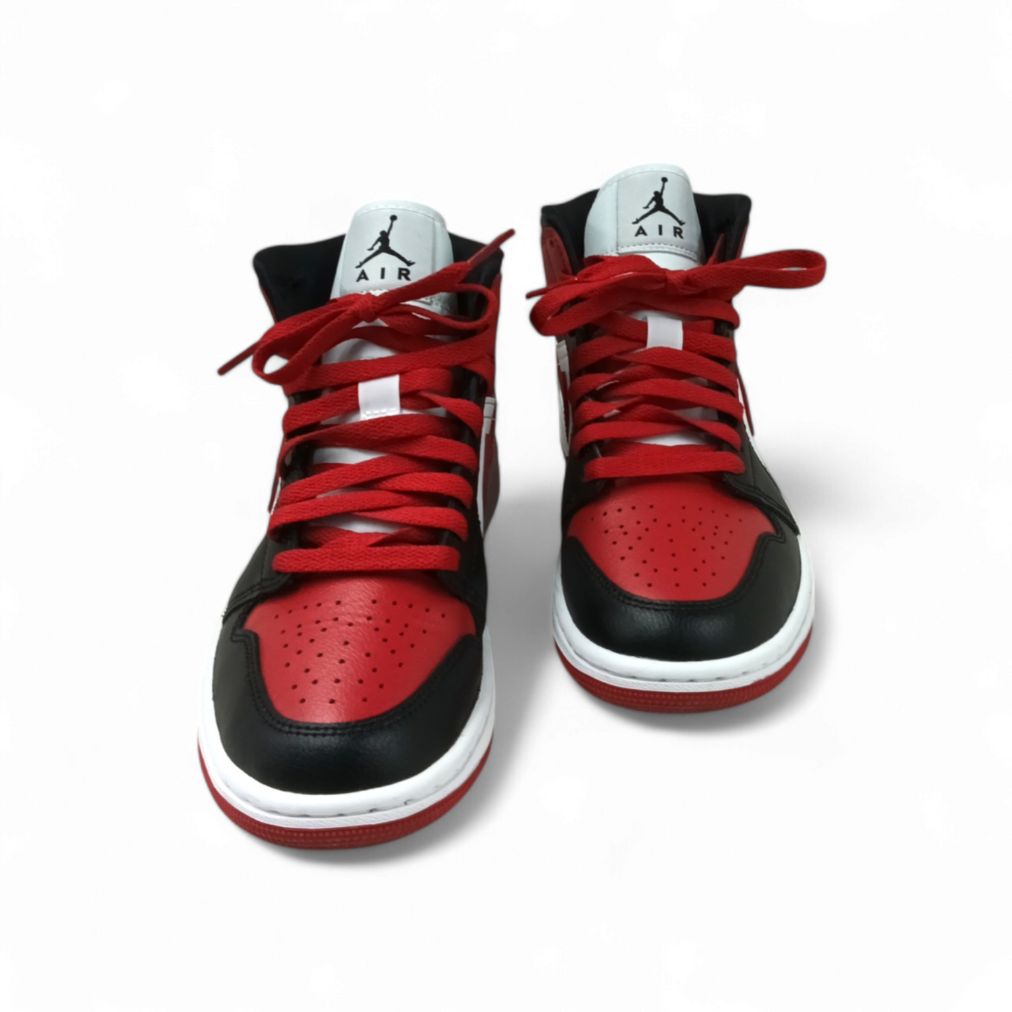 NIIKE high Cut Sneaker Size 36.5 BQ6472079 Lady's Red And white Air Jordan 1 MID Rank A