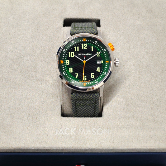 JACK MASON Wrist Watch JM-F111-007 Green EARTH-DAY Rank AB
