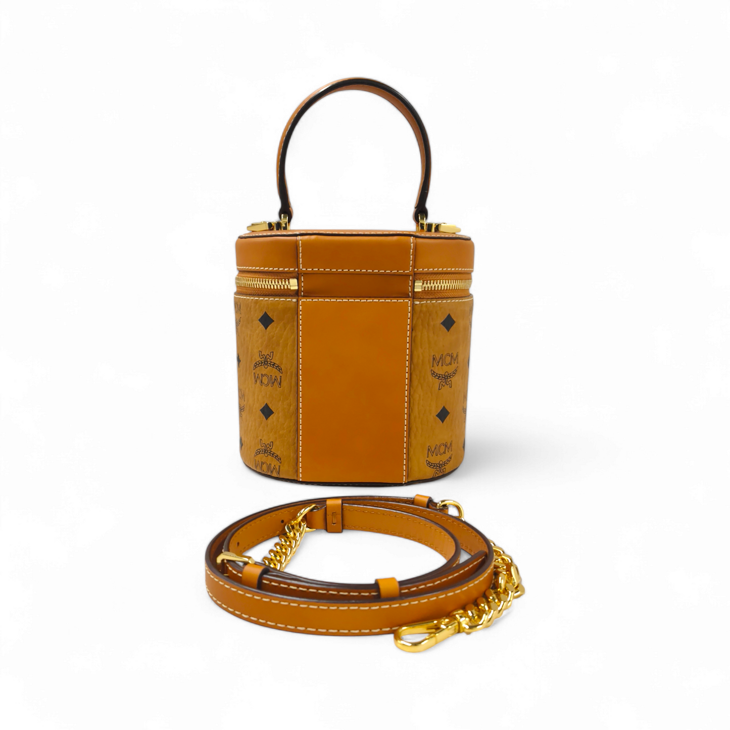 MCM 2WAY Bag MWRAACG01G0001 Brown Rank A