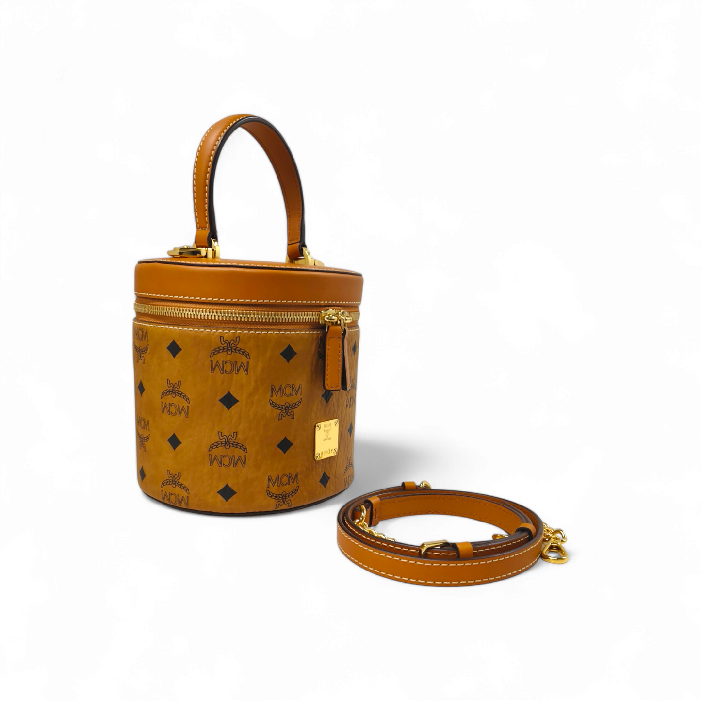 MCM 2WAY Bag MWRAACG01G0001 Brown Rank A