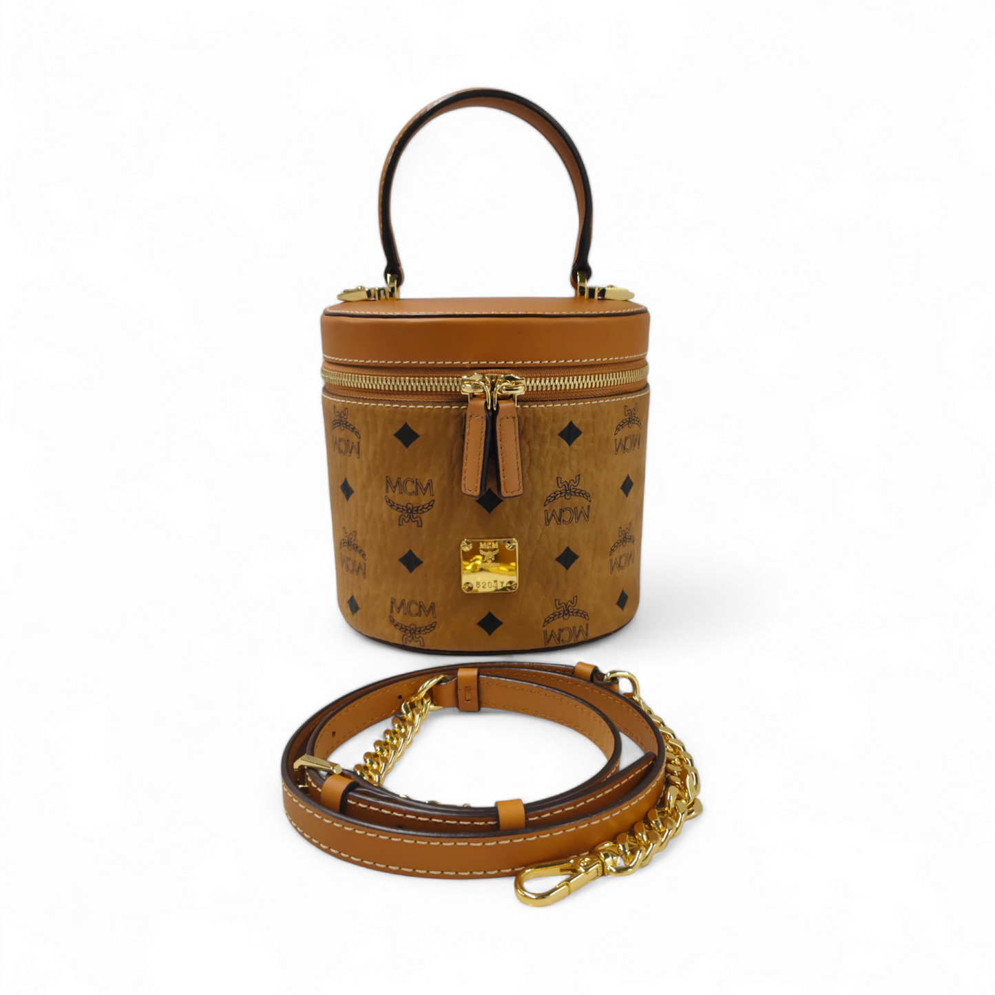 MCM 2WAY Bag MWRAACG01G0001 Brown Rank A