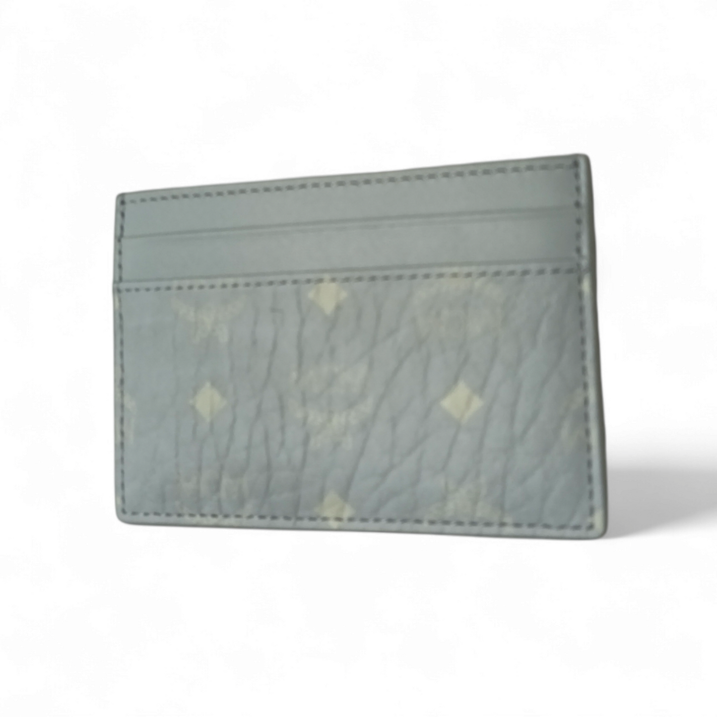 MCM Card Case MXAAAV101FP001 Light Gray Rank B