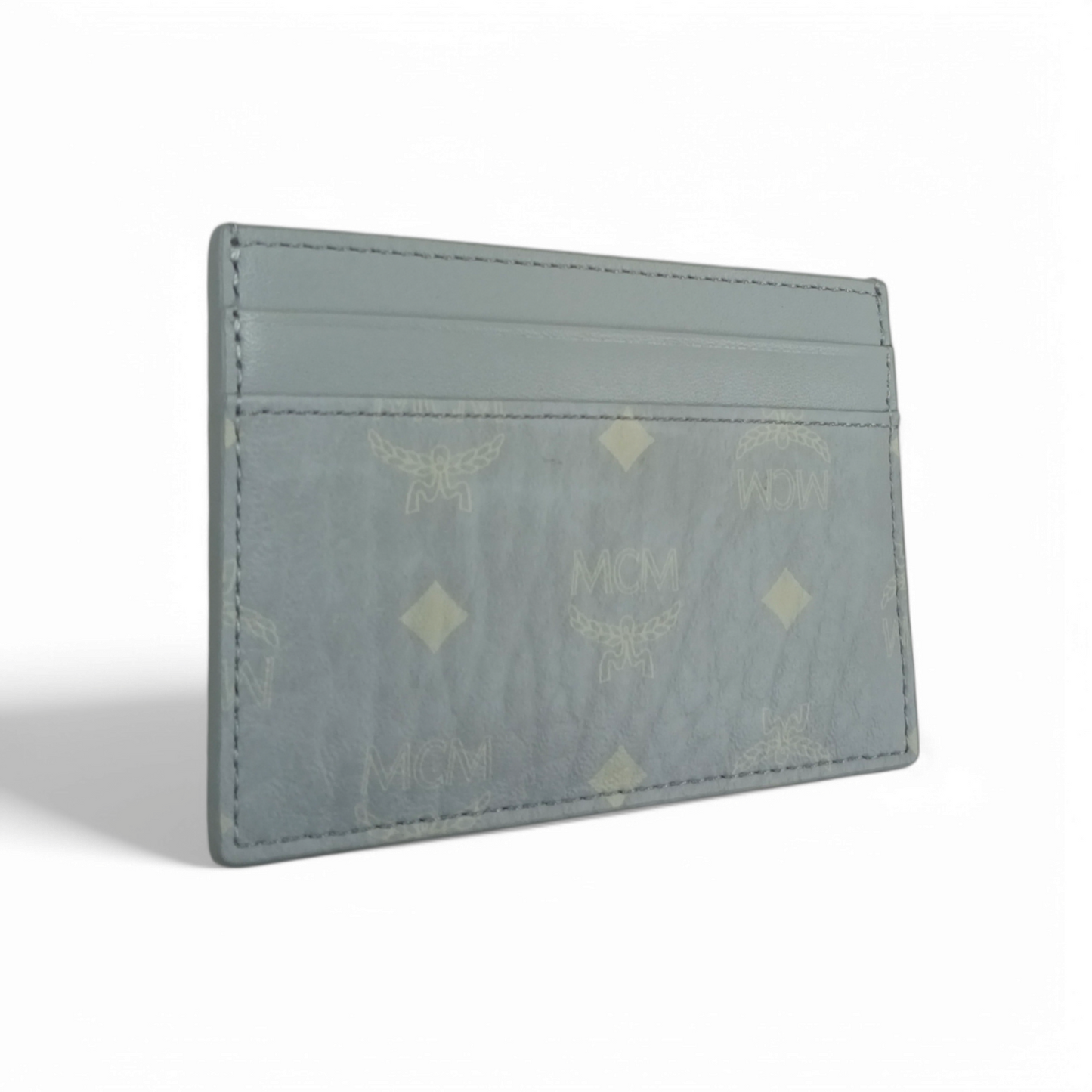 MCM Card Case MXAAAV101FP001 Light Gray Rank B