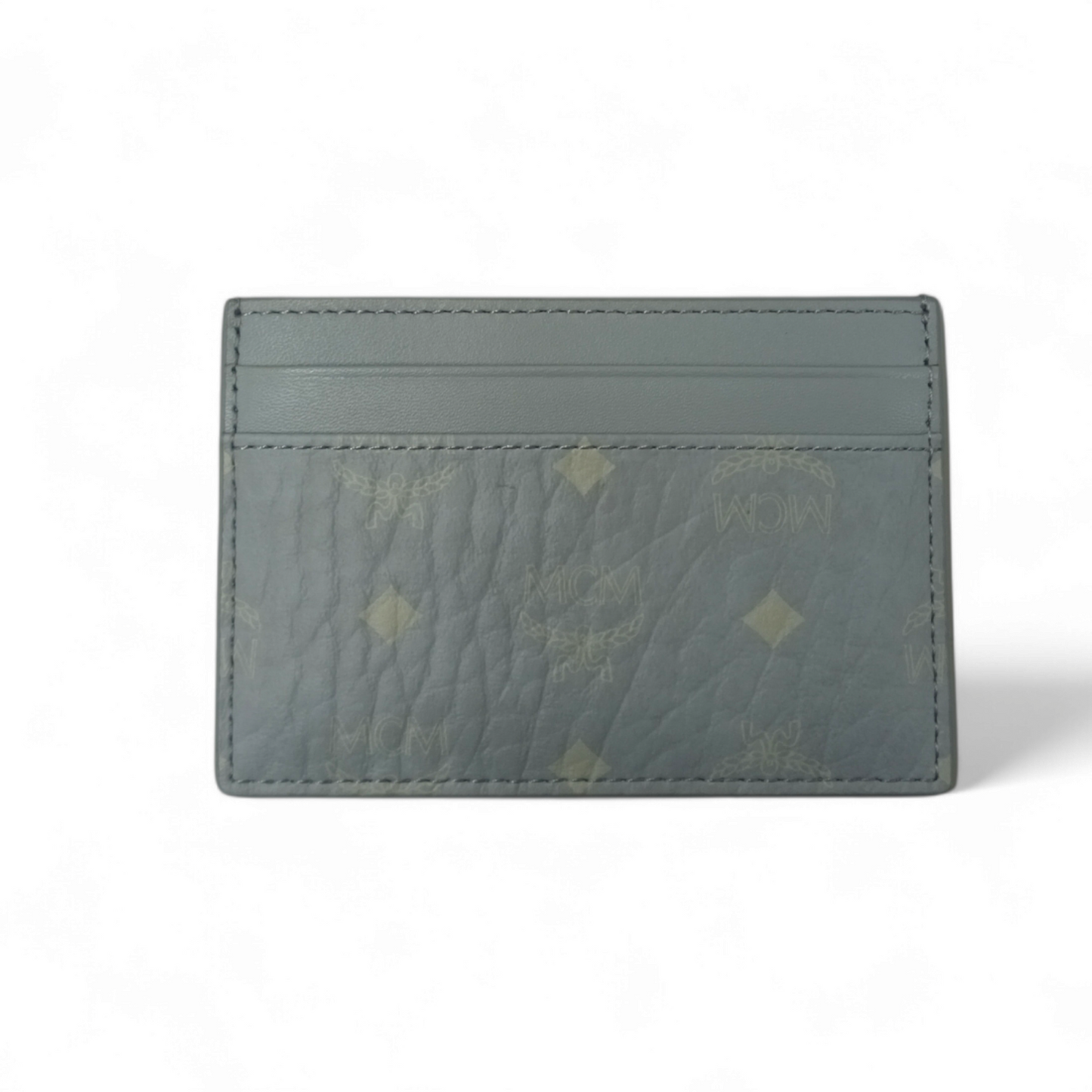 MCM Card Case MXAAAV101FP001 Light Gray Rank B