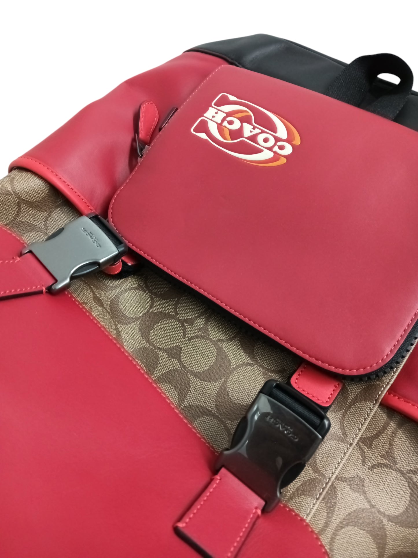 COACH Backpack CE543 Rank (A) Brown/Red